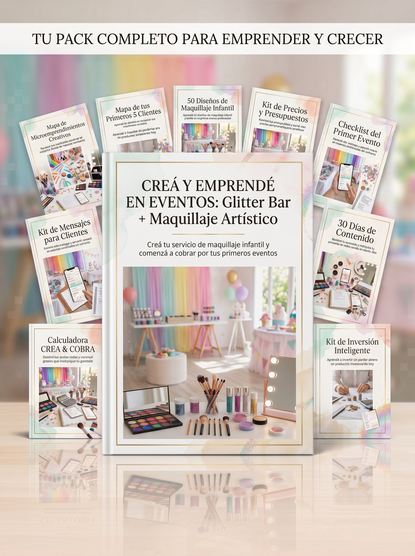 CREÁ Y EMPRENDÉ EN EVENTOS: Glitter Bar + Maquillaje Artístico